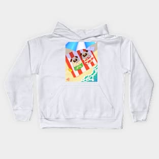 Beach Pugs Kids Hoodie